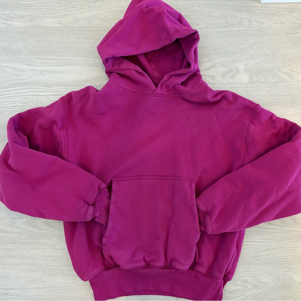 YzY double layer Magenta Pullover Hoodie Womens Small
